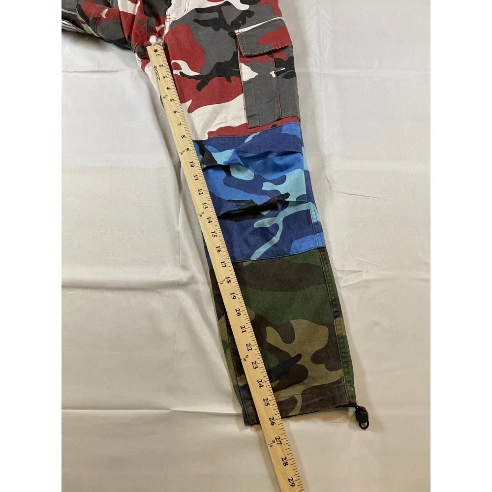 BIG FOR SAM Patchwork Camo Cargo Pants Kids Size S Streetwear‎